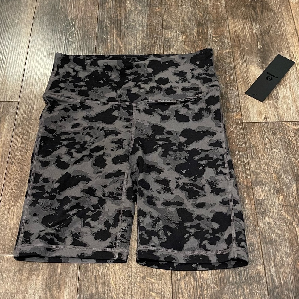 Mono B Charcoal and Black Camouflage Shorts